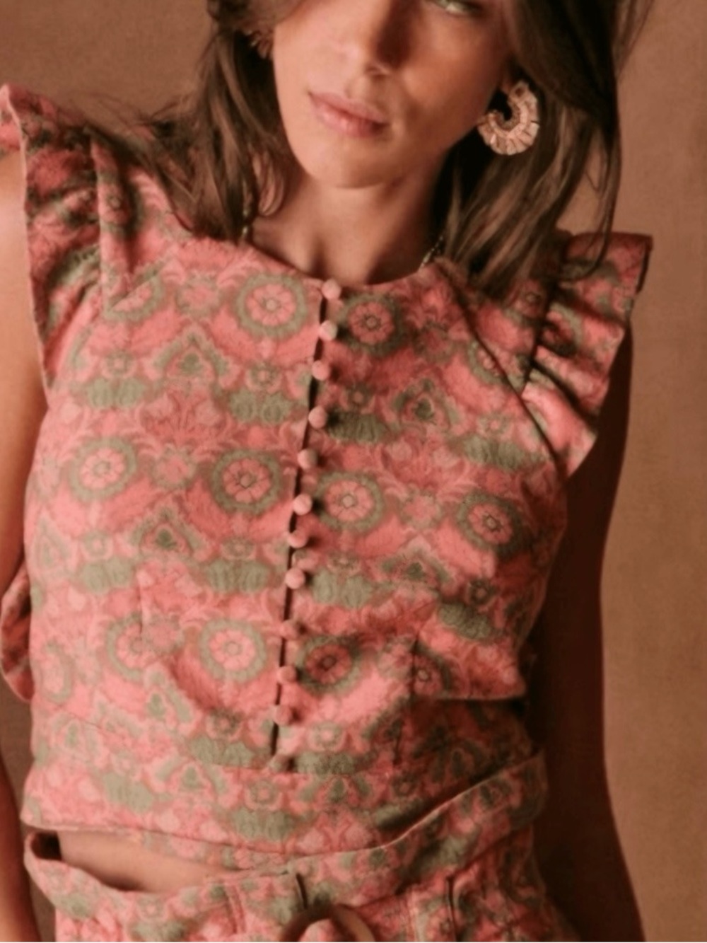 Sezane Danie Blouse Jacquard Spring - Size 38 - Picture 4 of 5